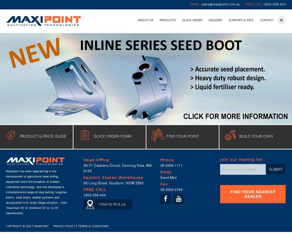 maxipoint.com.au shopify website screenshot