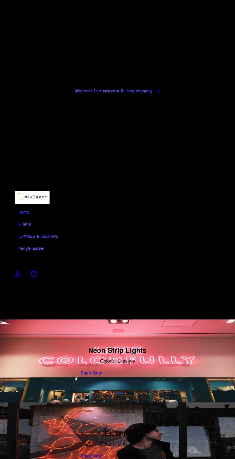 maxlaxer.com shopify website screenshot