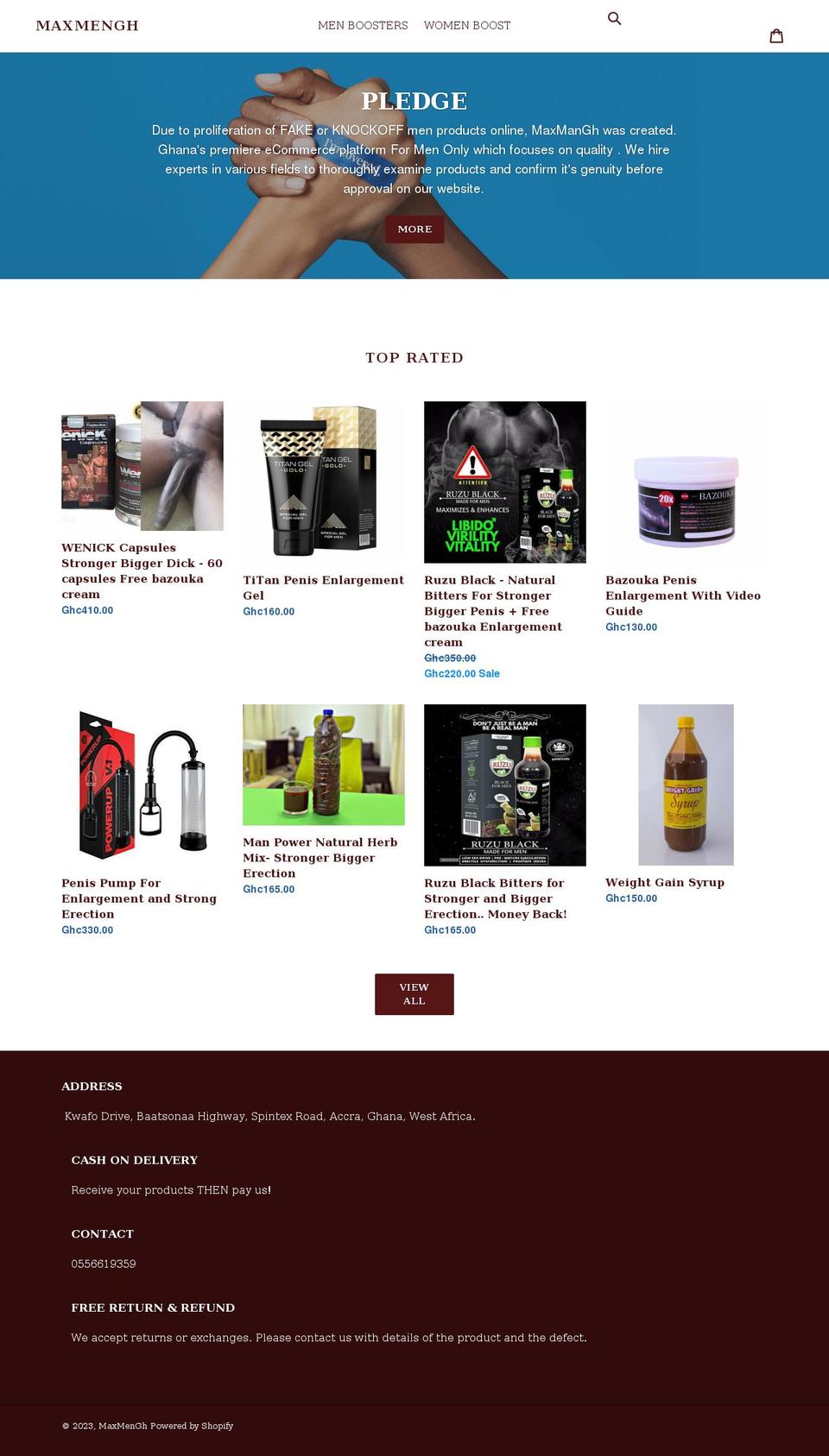 maxmengh.com shopify website screenshot