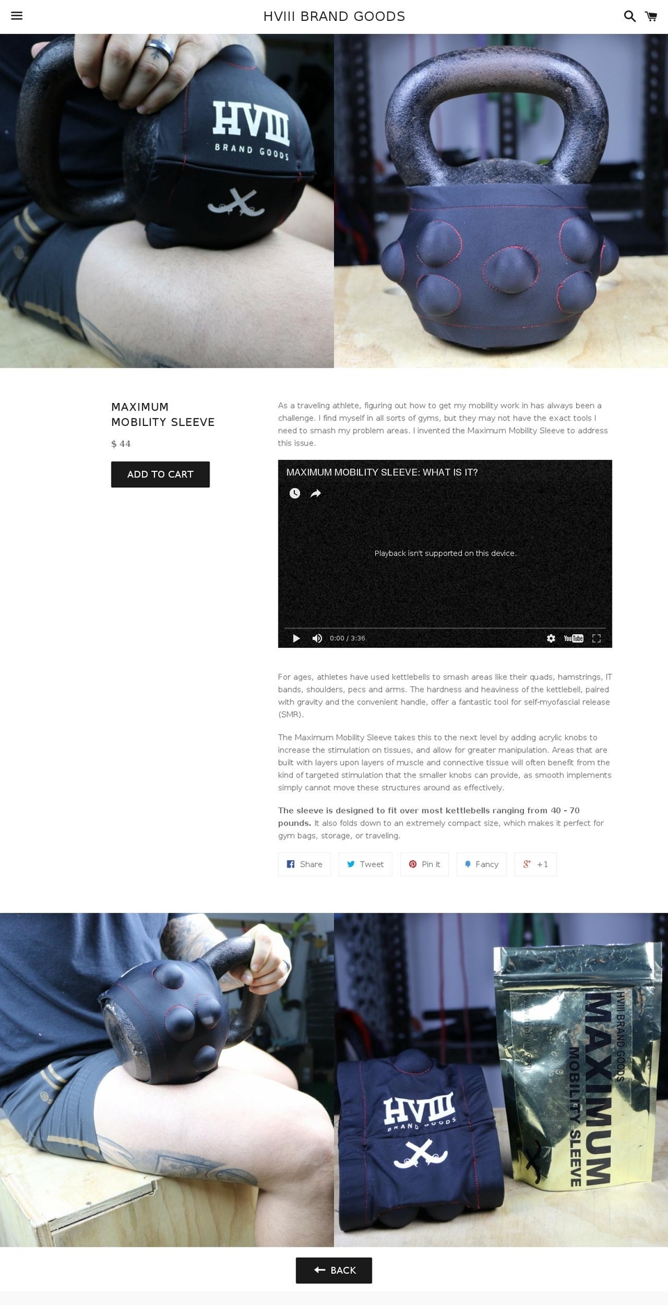 maxmobsleeve.com shopify website screenshot