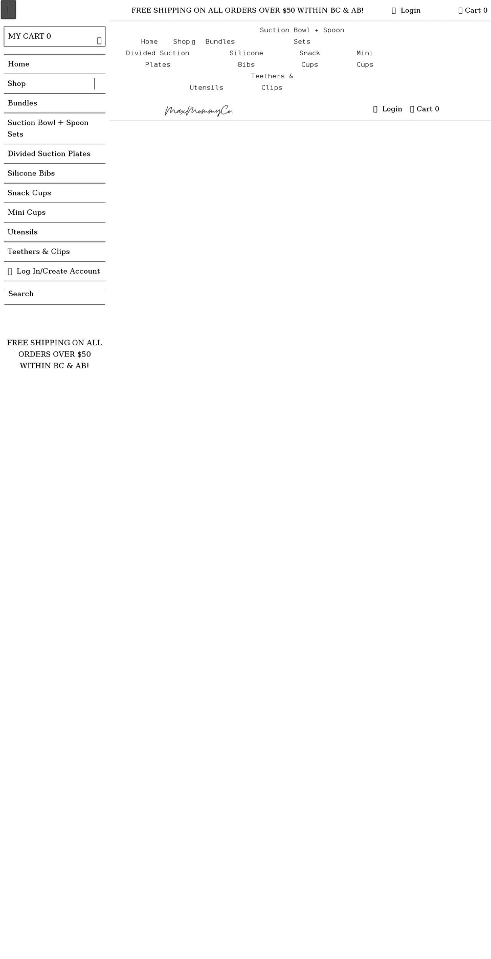 maxmommy.com shopify website screenshot