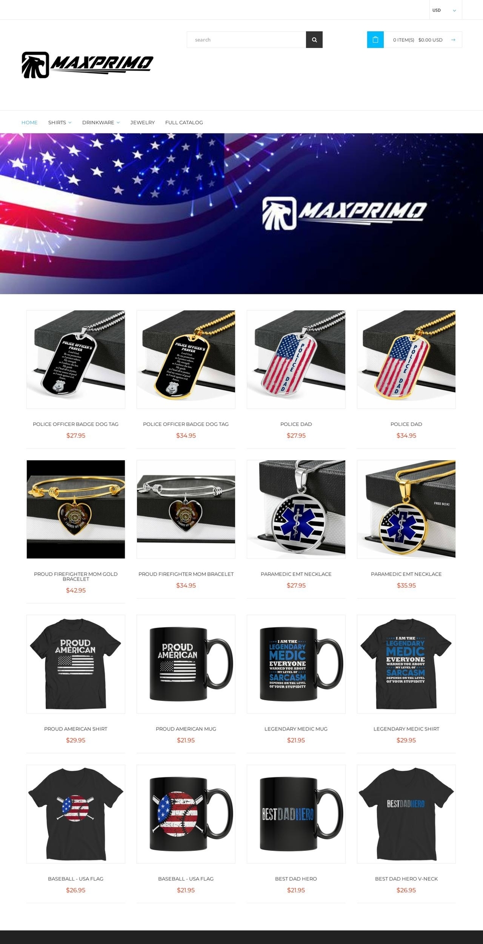 Slingly theme Shopify theme site example maxprimo.com