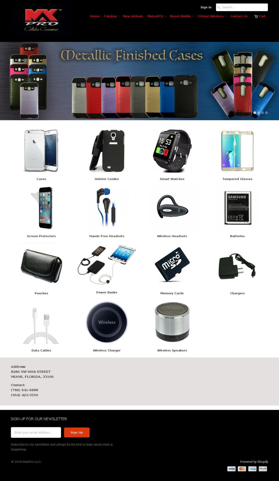 maxprointl.com — Shopify storefront screenshot