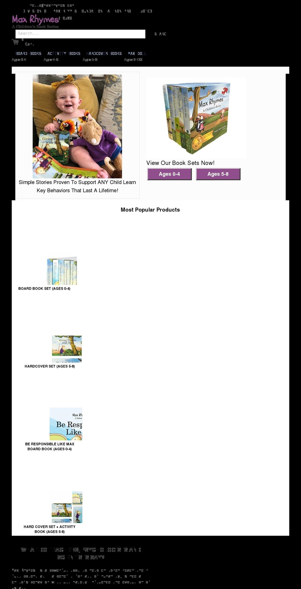 maxrhymes.com shopify website screenshot