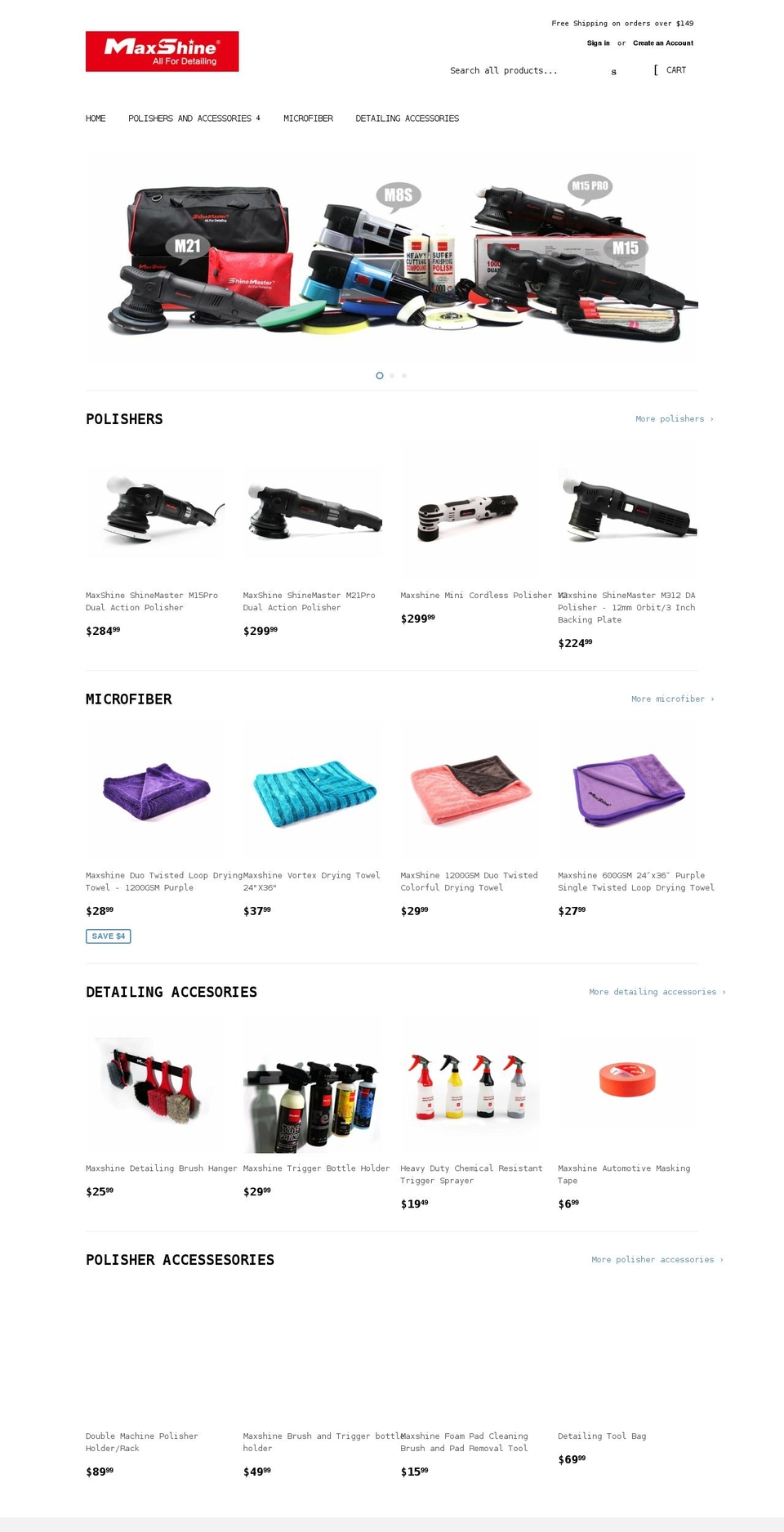 maxshine.ca shopify website screenshot