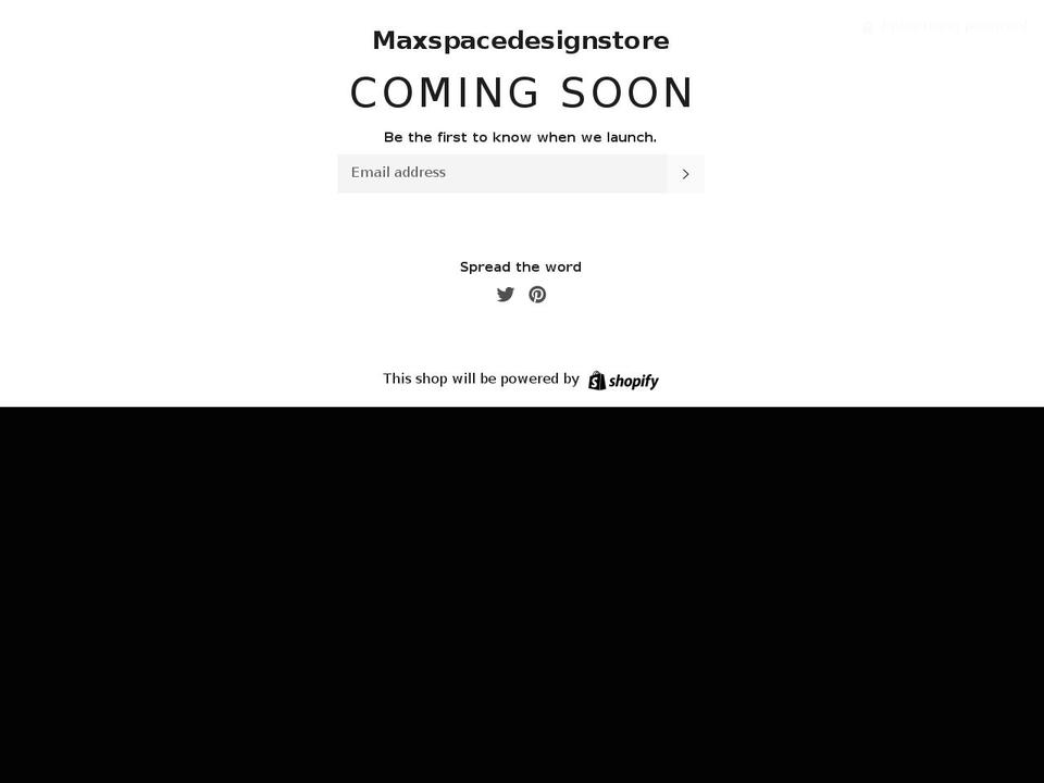 maxspacedesignstore.com — Shopify storefront screenshot