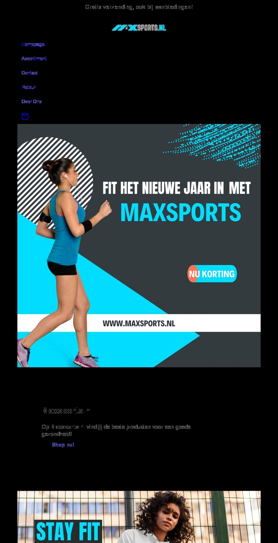 Km-community thema Shopify theme site example maxsports.nl