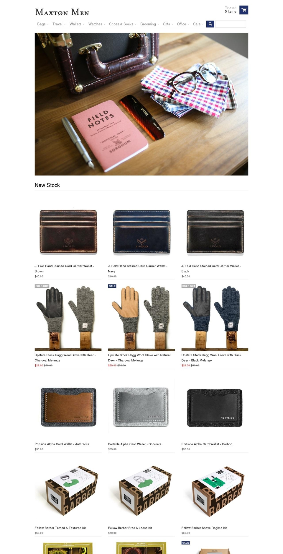 maxtonmen.com shopify website screenshot