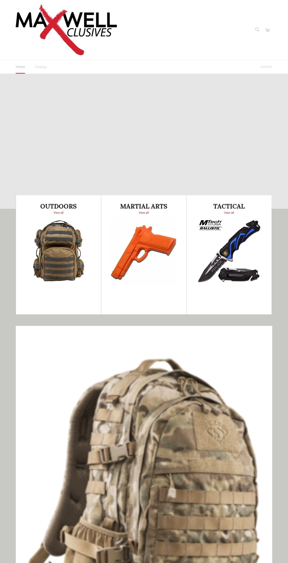 maxwellexclusives.com — Shopify storefront screenshot