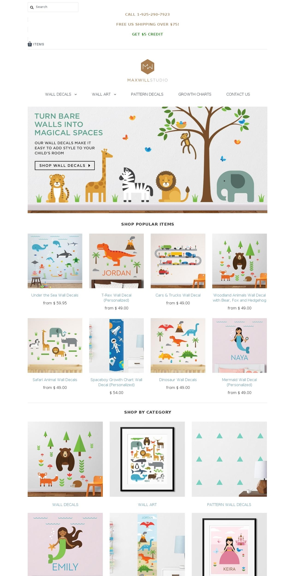 maxwillstudio.com shopify website screenshot