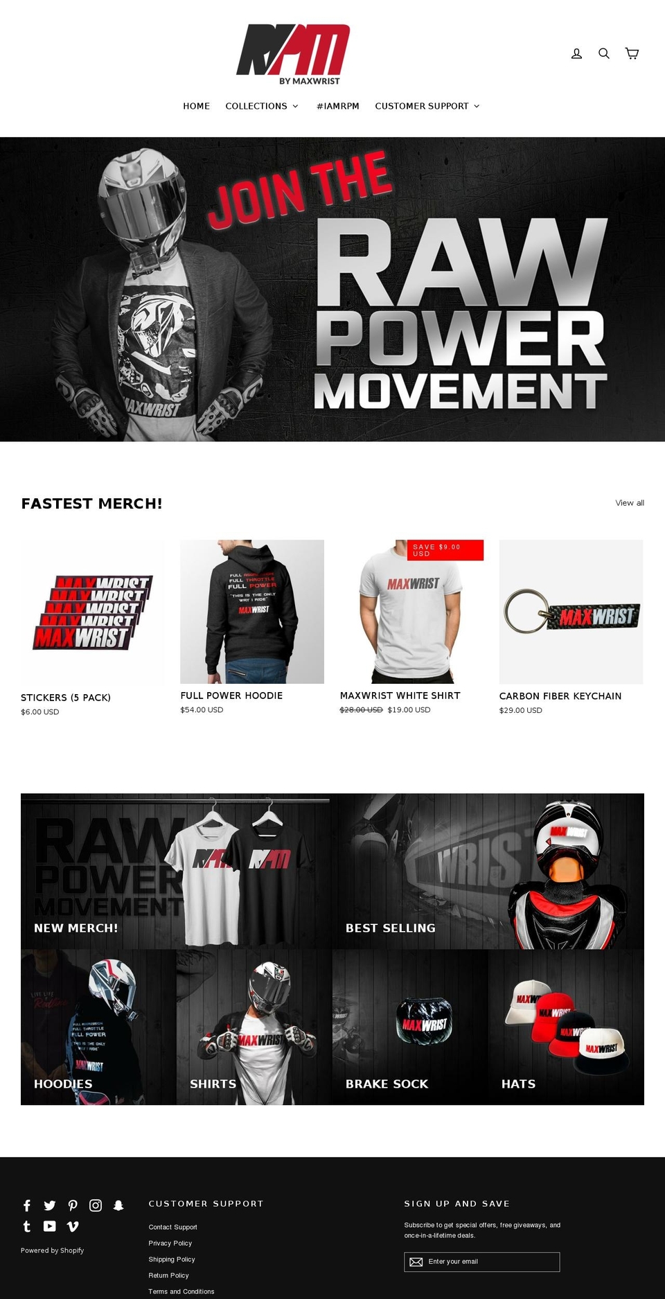 maxwrist.com shopify website screenshot