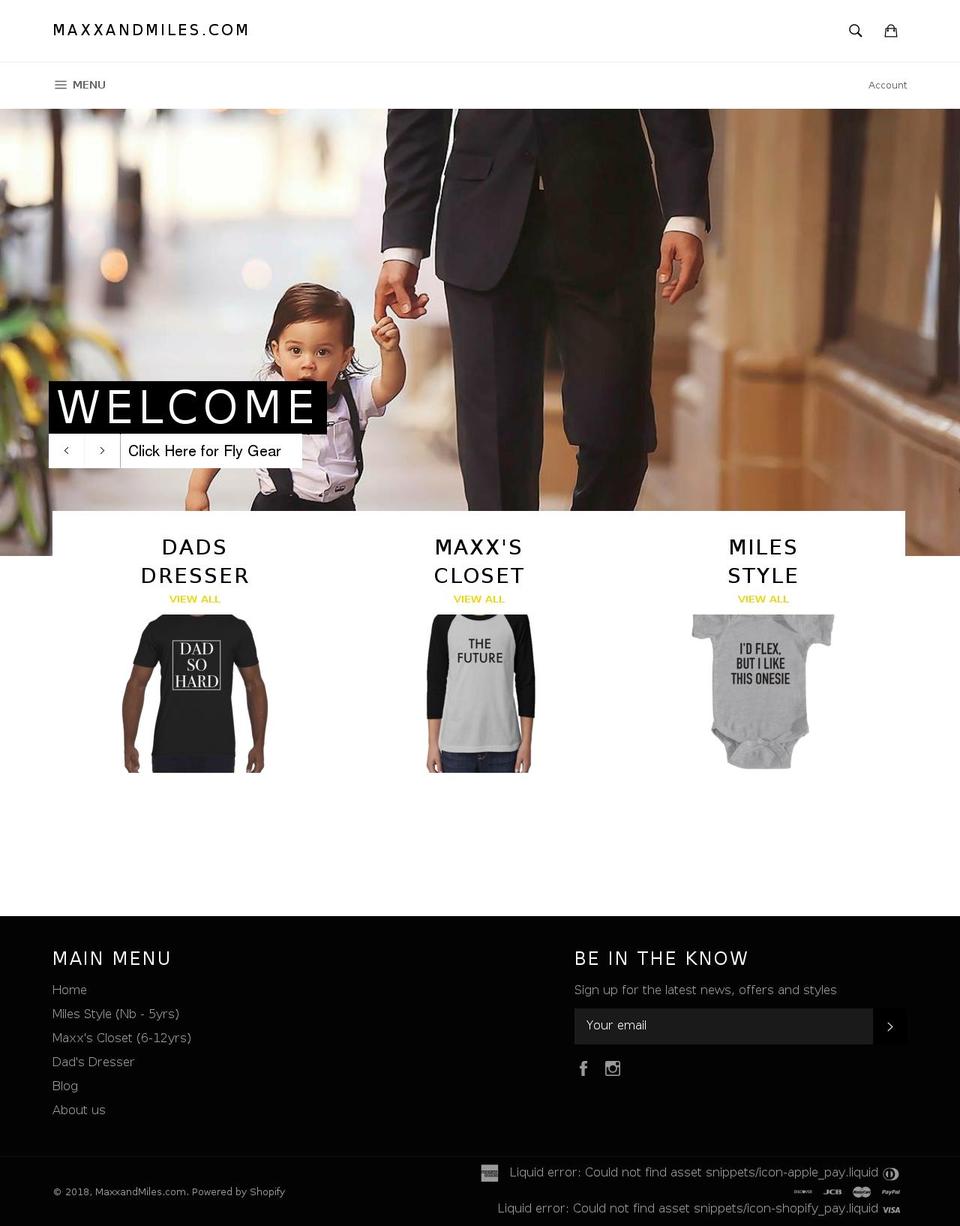 maxxandmiles.com — Shopify storefront screenshot