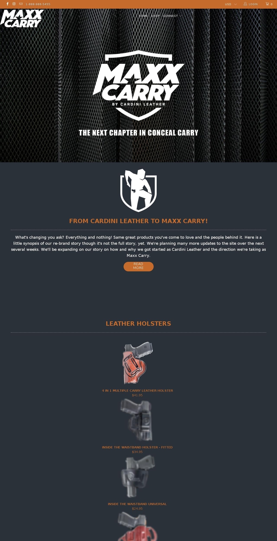 maxxcarry.com — Shopify storefront screenshot