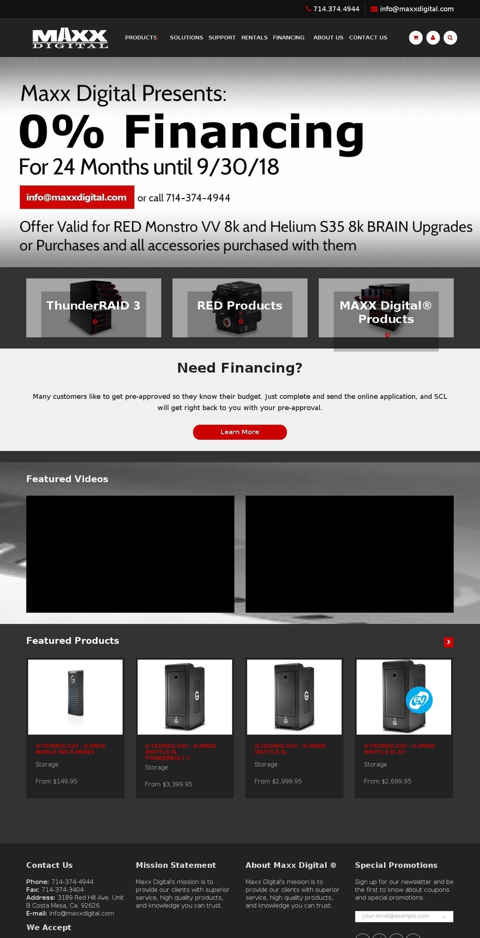 maxxdigital.com shopify website screenshot