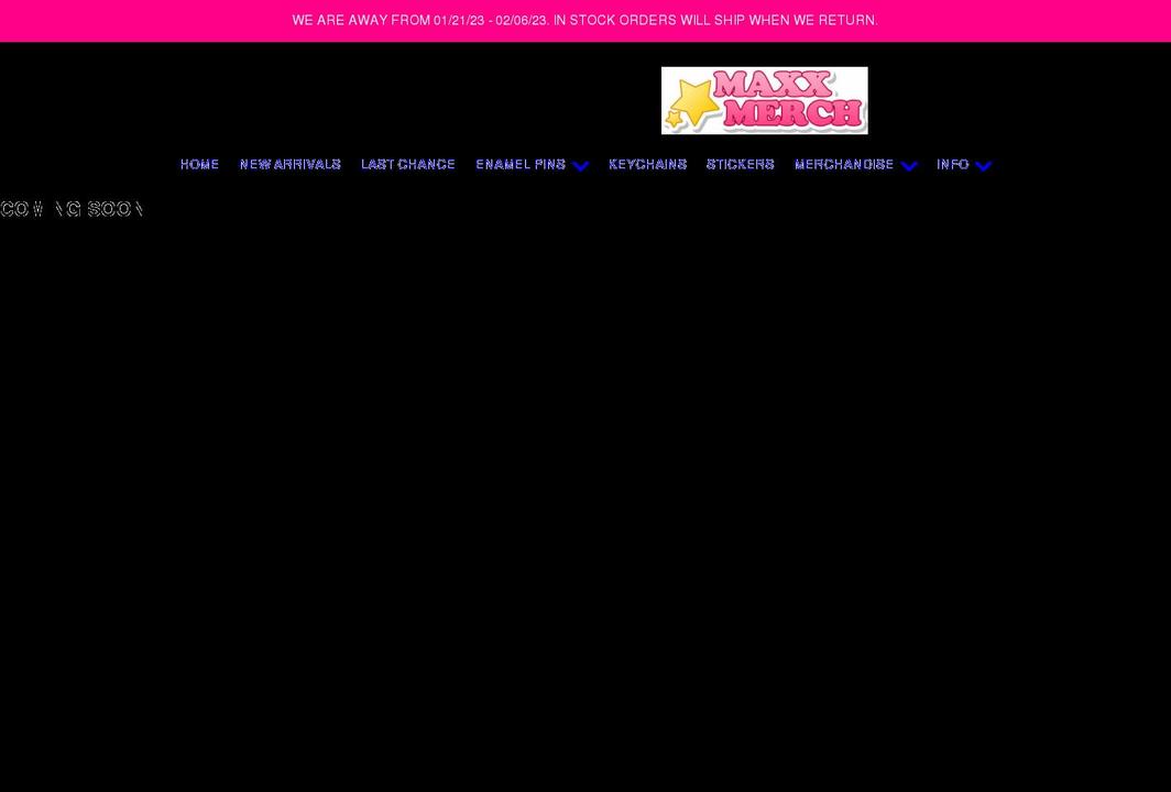 maxxmerch.com shopify website screenshot