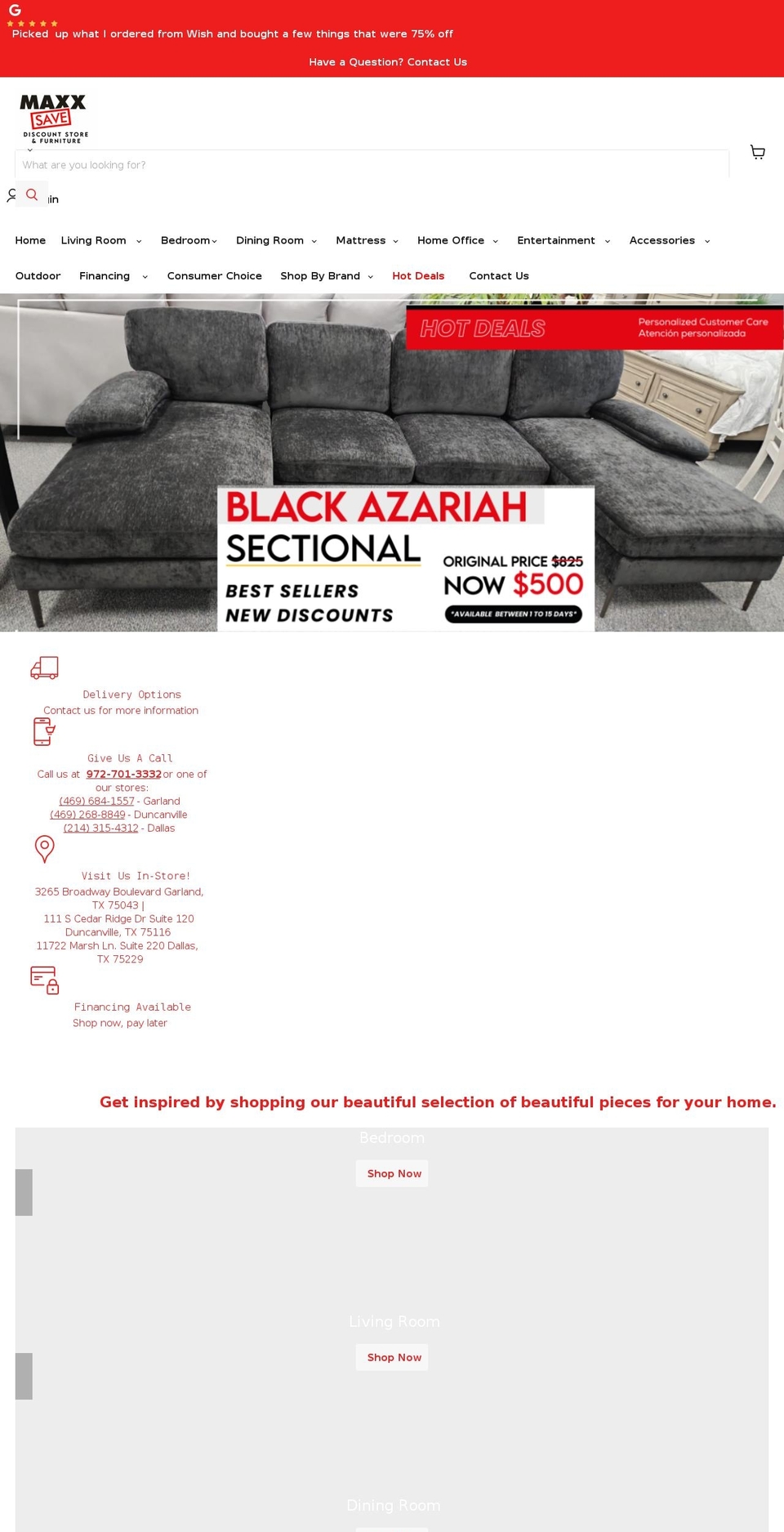 maxxsave.com shopify website screenshot