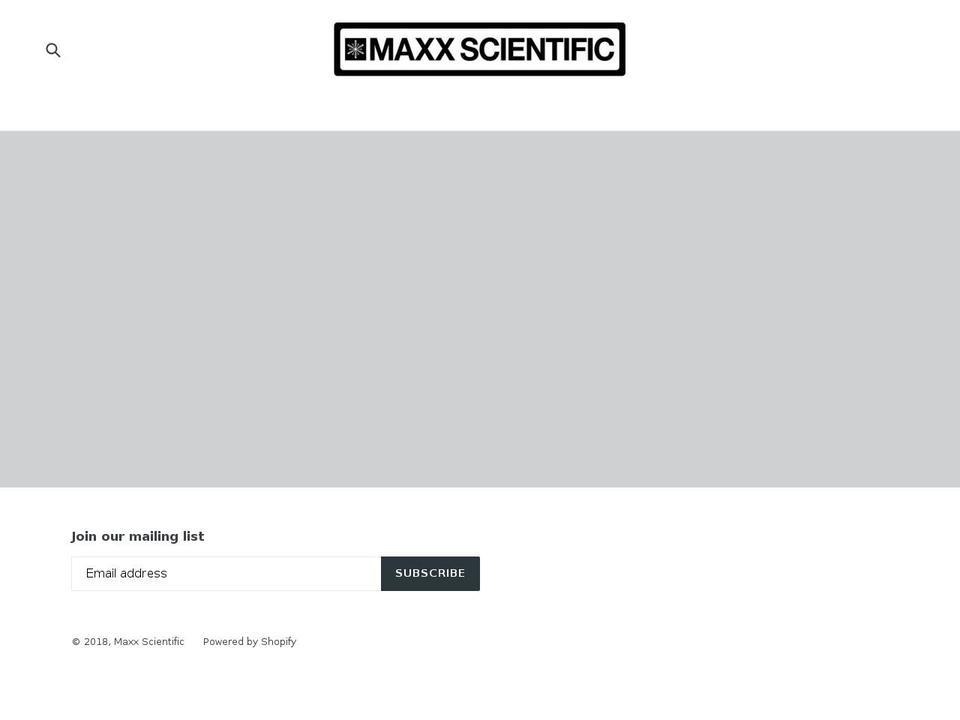 maxxscientific.com shopify website screenshot