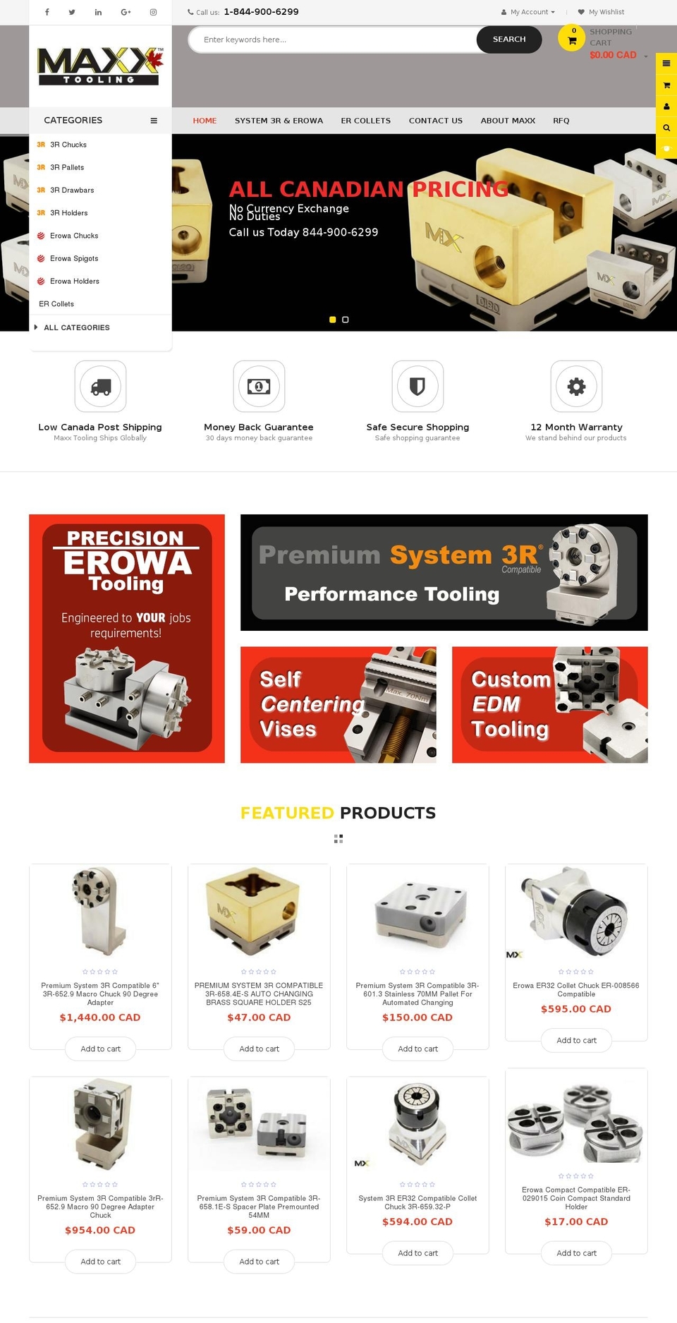 maxxtooling.ca shopify website screenshot
