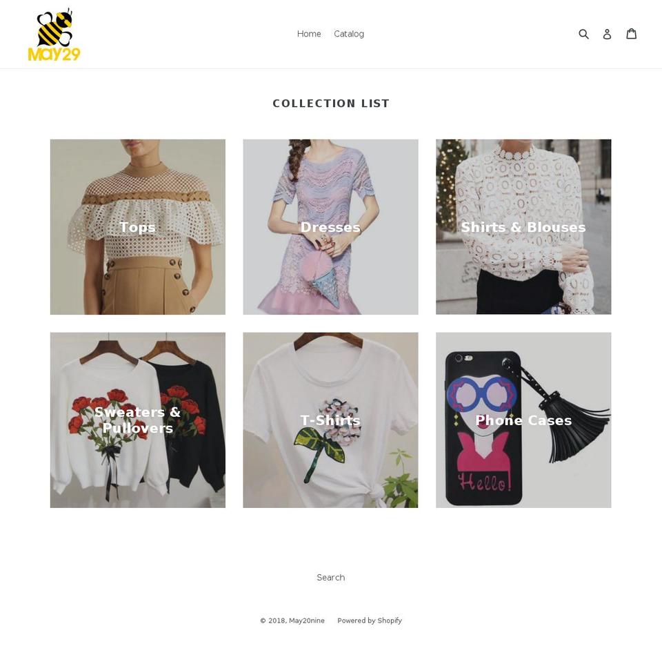 may20nine.com — Shopify storefront screenshot