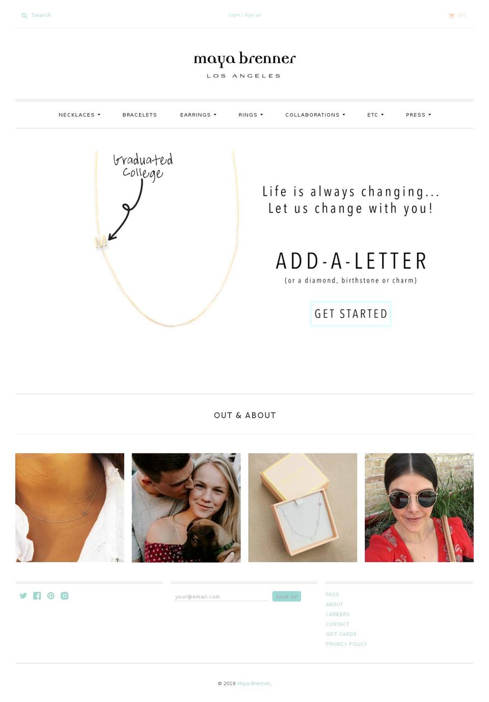 mayabrenner.com — Shopify storefront screenshot