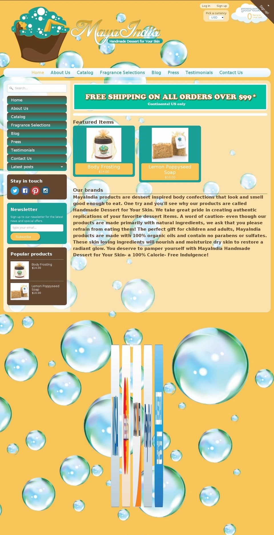 mayaindiaspa.com shopify website screenshot