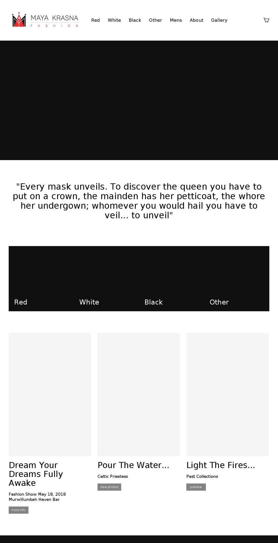 mayakrasna.com — Shopify storefront screenshot