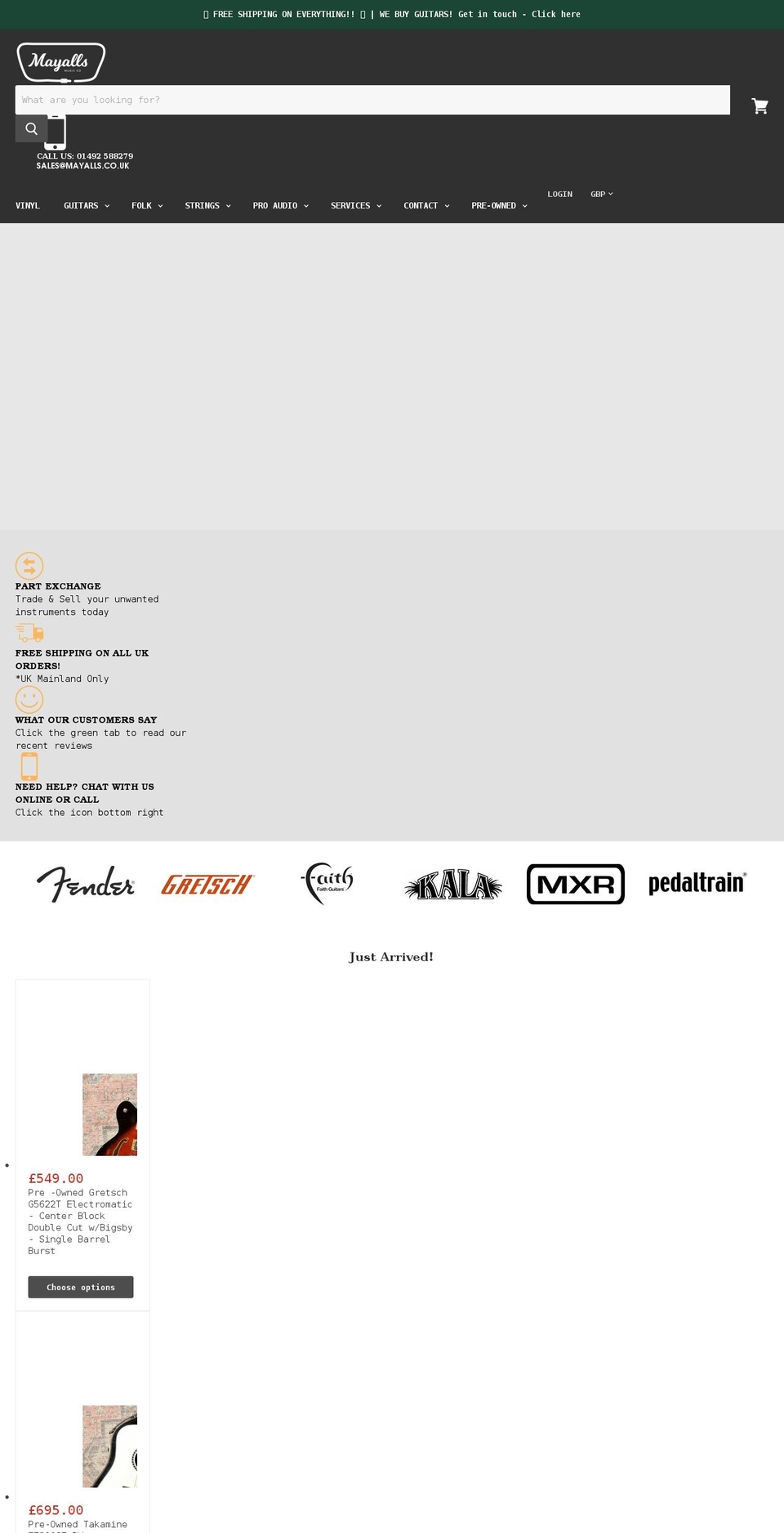 mayalls.co.uk shopify website screenshot