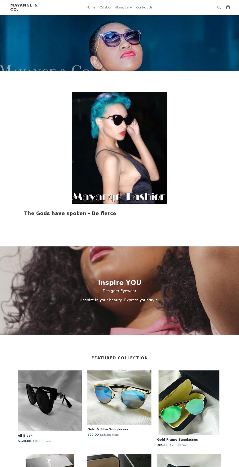 mayangeco.com — Shopify storefront screenshot