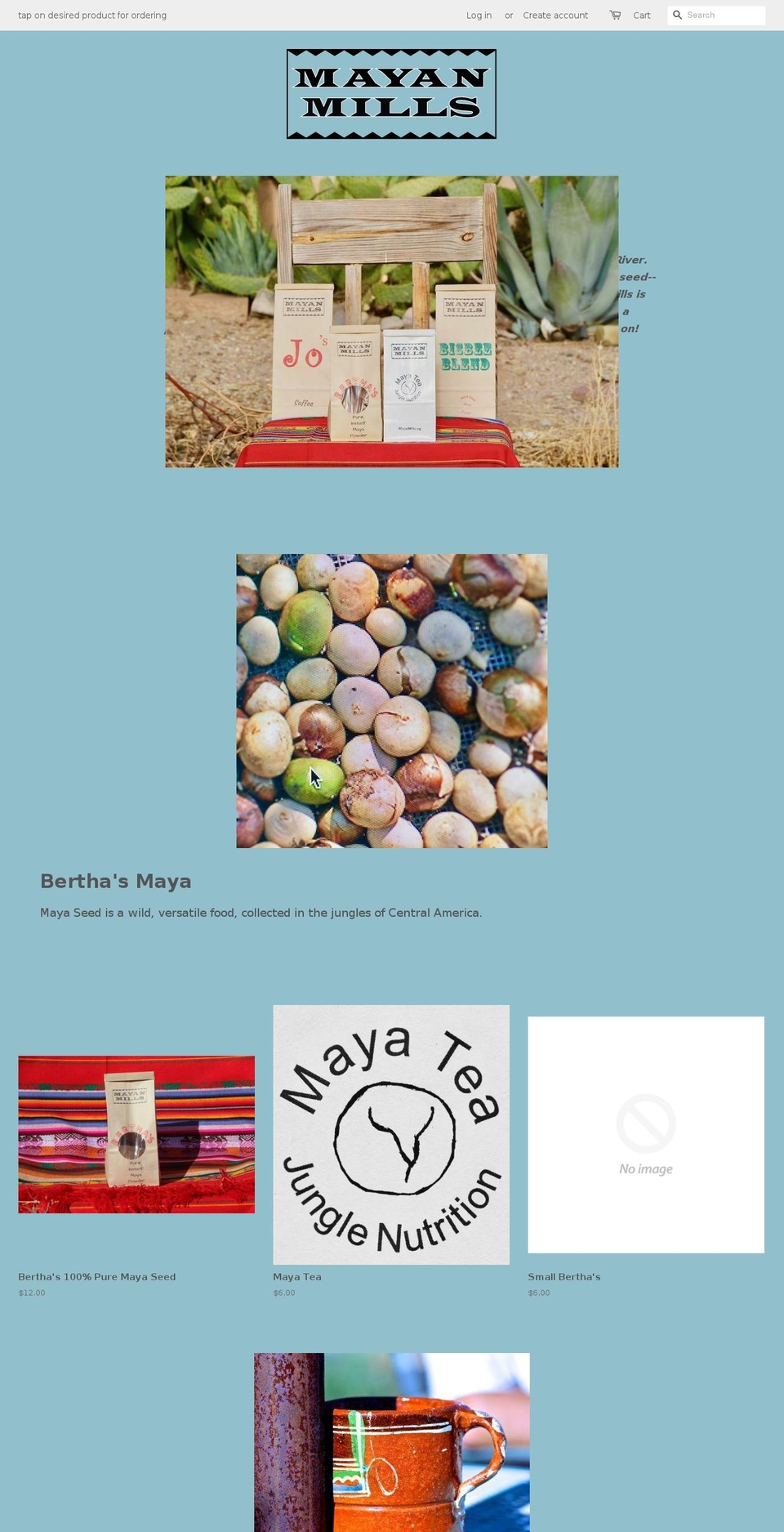 mayanmills.org shopify website screenshot