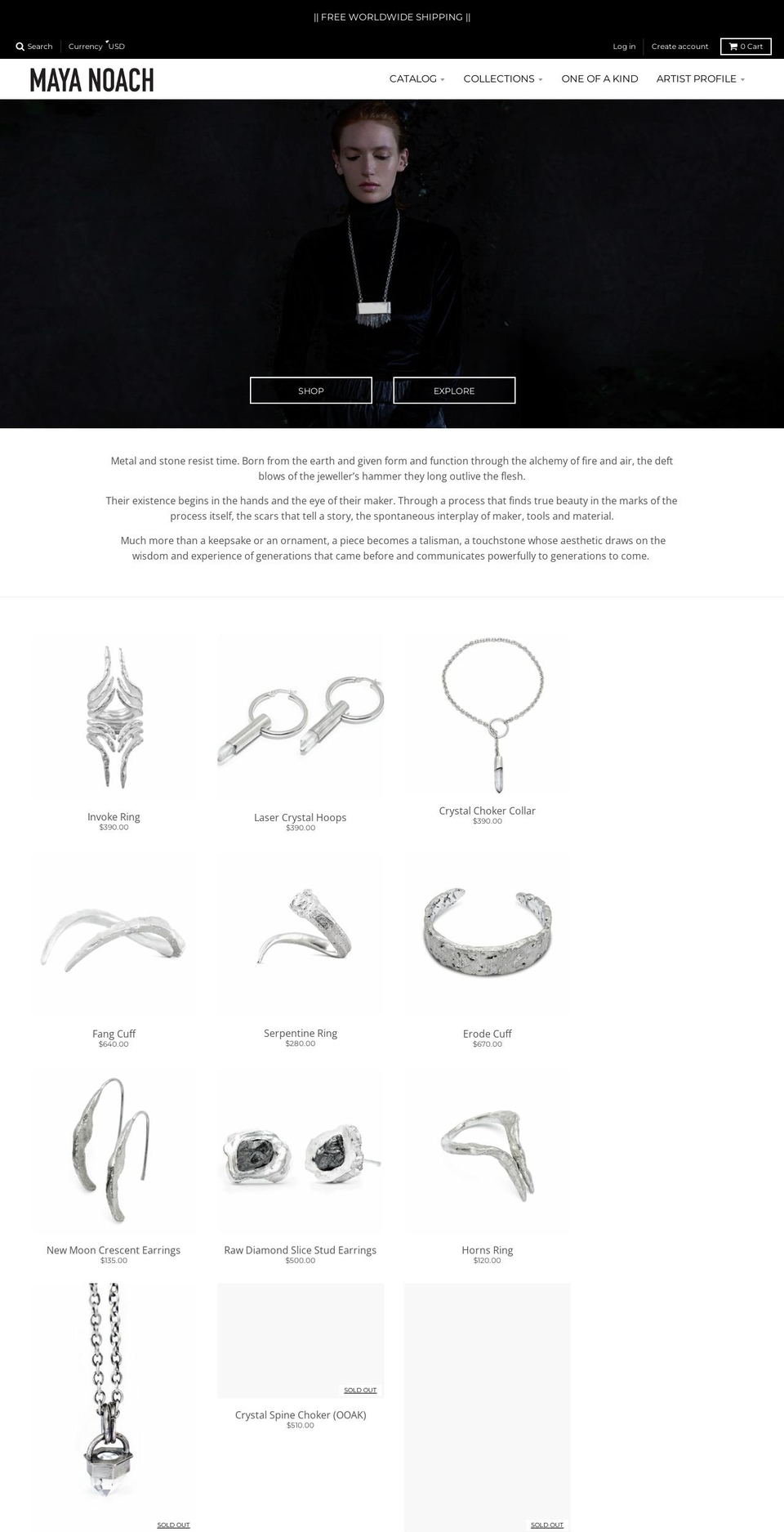 mayanoach.com — Shopify storefront screenshot