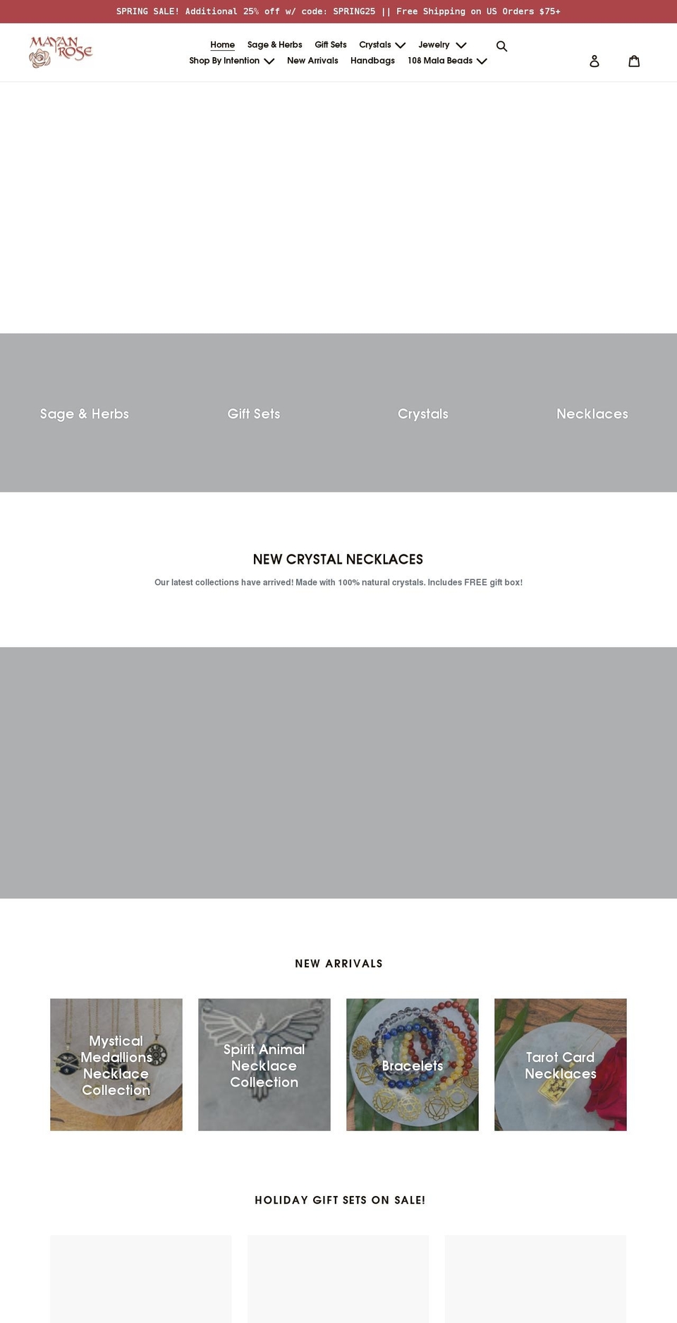 mayanroseshop.com shopify website screenshot