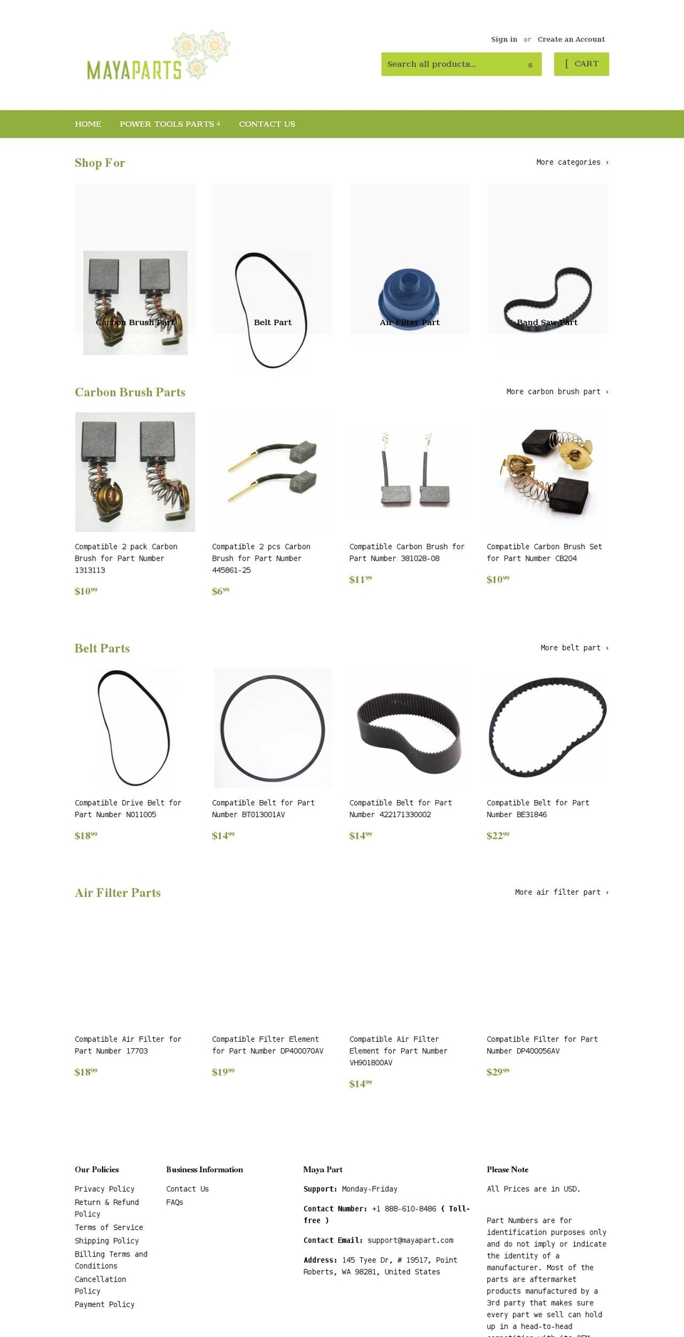 mayapart.com shopify website screenshot