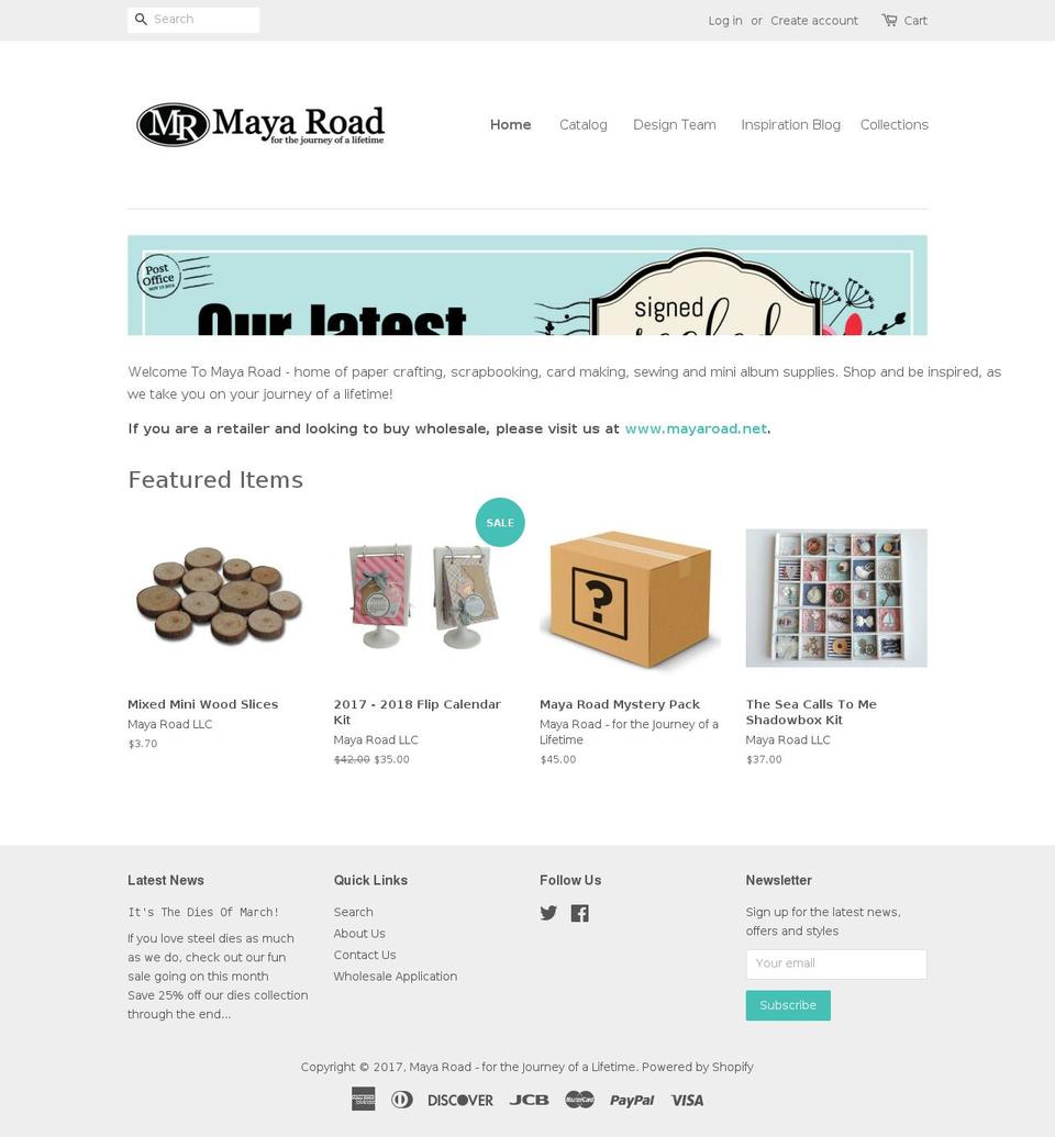 mayaroad.com shopify website screenshot