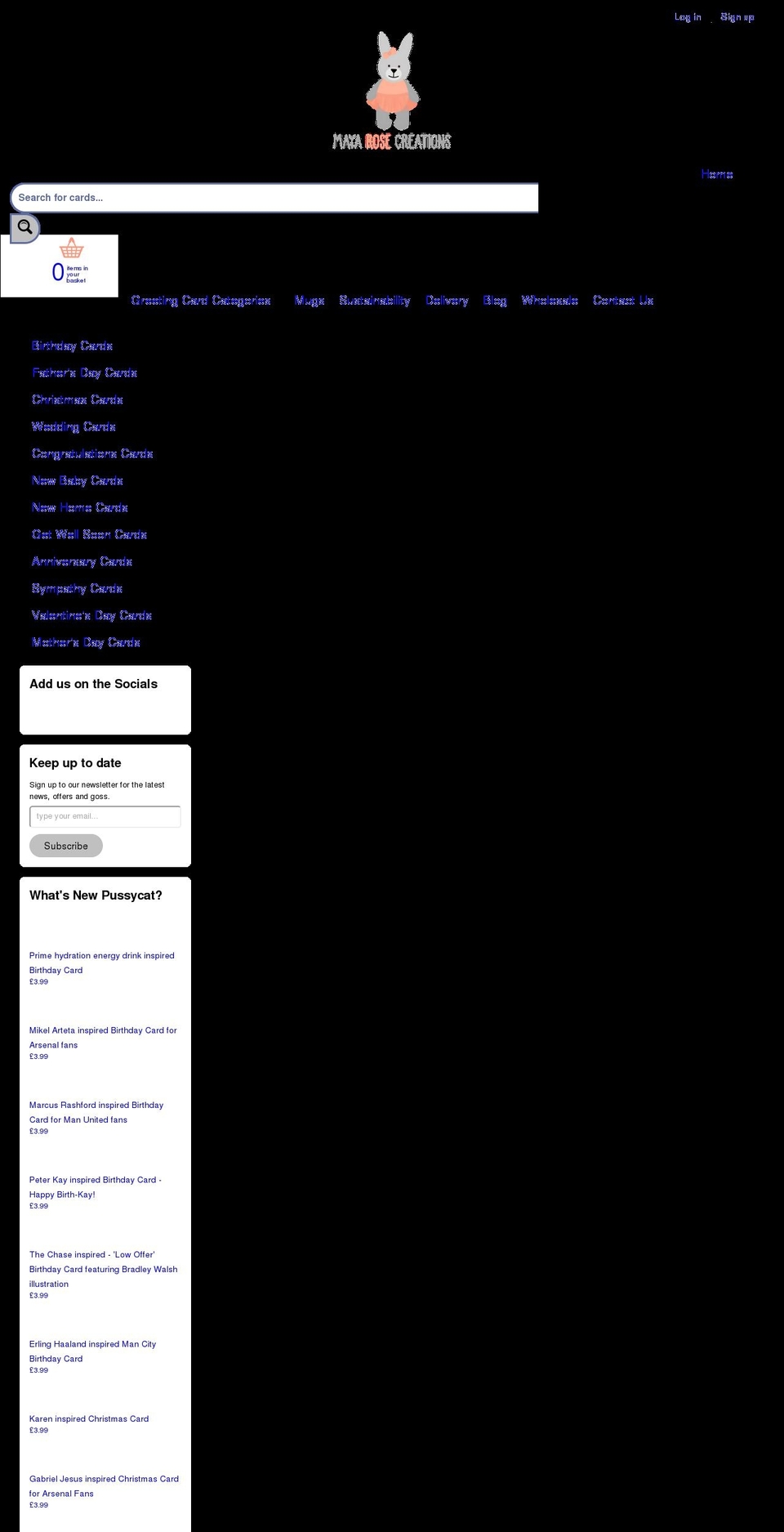 mayarosecreations.co.uk shopify website screenshot