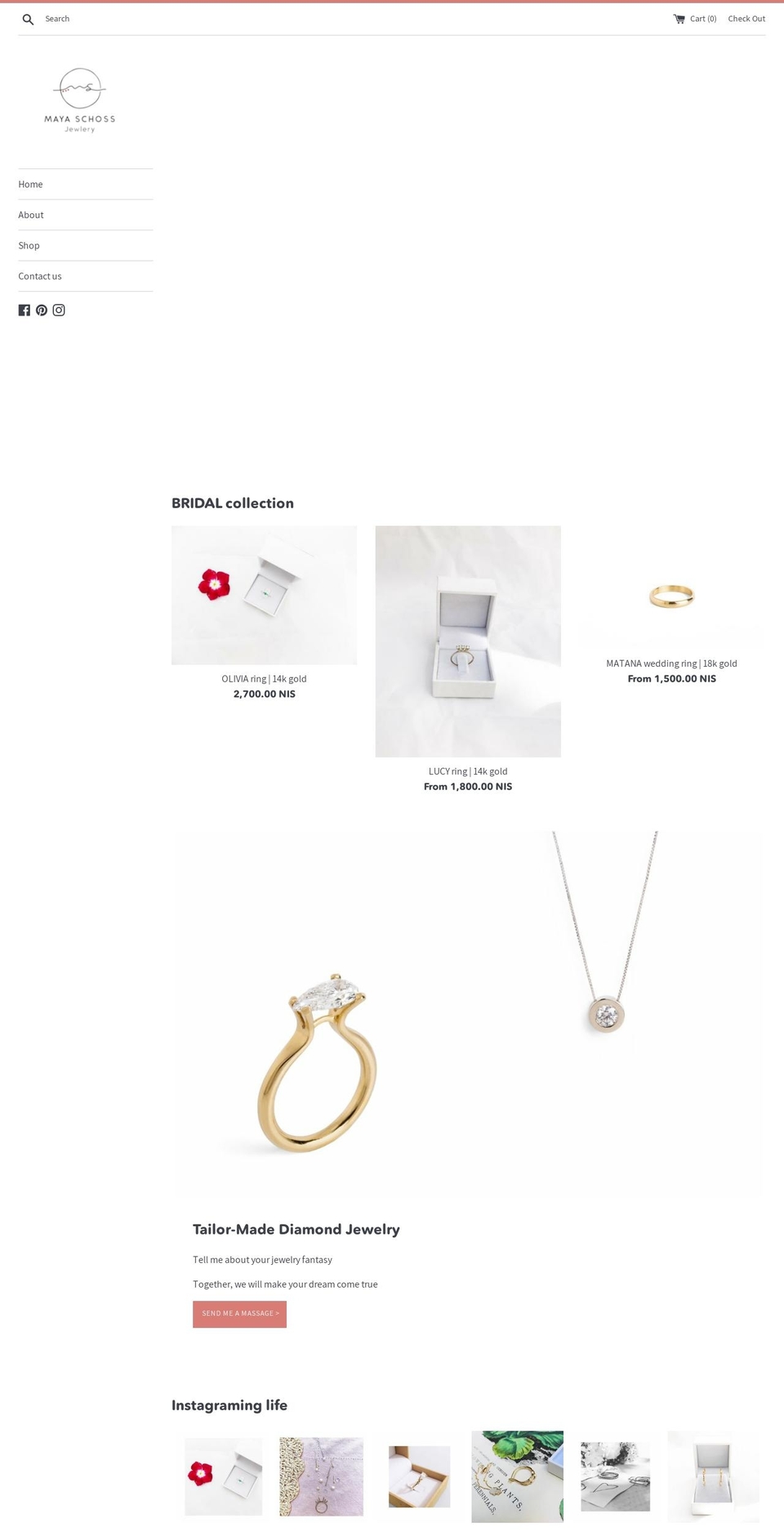 mayaschoss.com — Shopify storefront screenshot