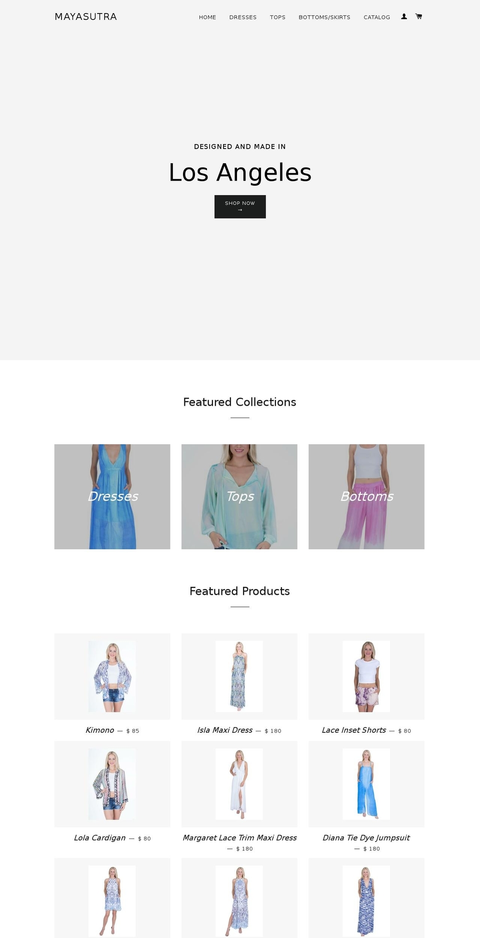 mayasutra.com shopify website screenshot