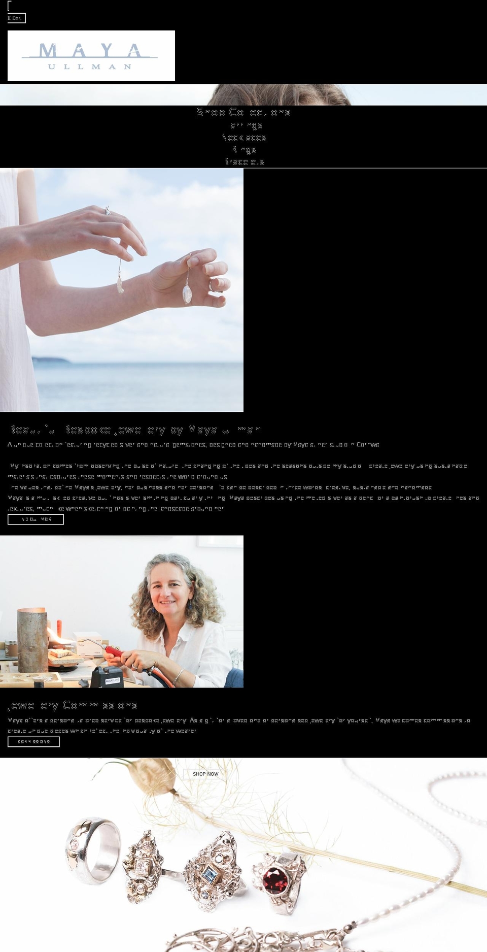 mayaullman.com — Shopify storefront screenshot