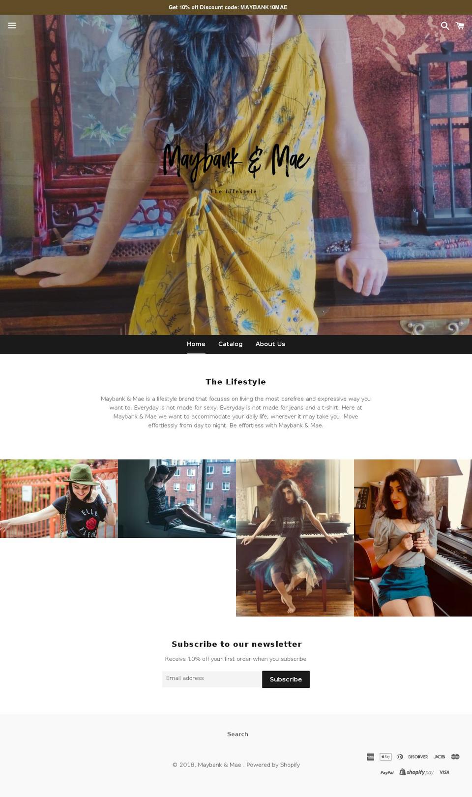maybankandmae.com — Shopify storefront screenshot