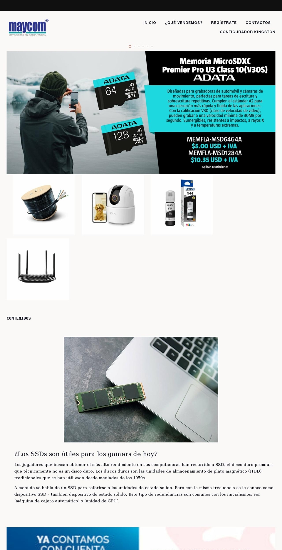 maycom.mx shopify website screenshot