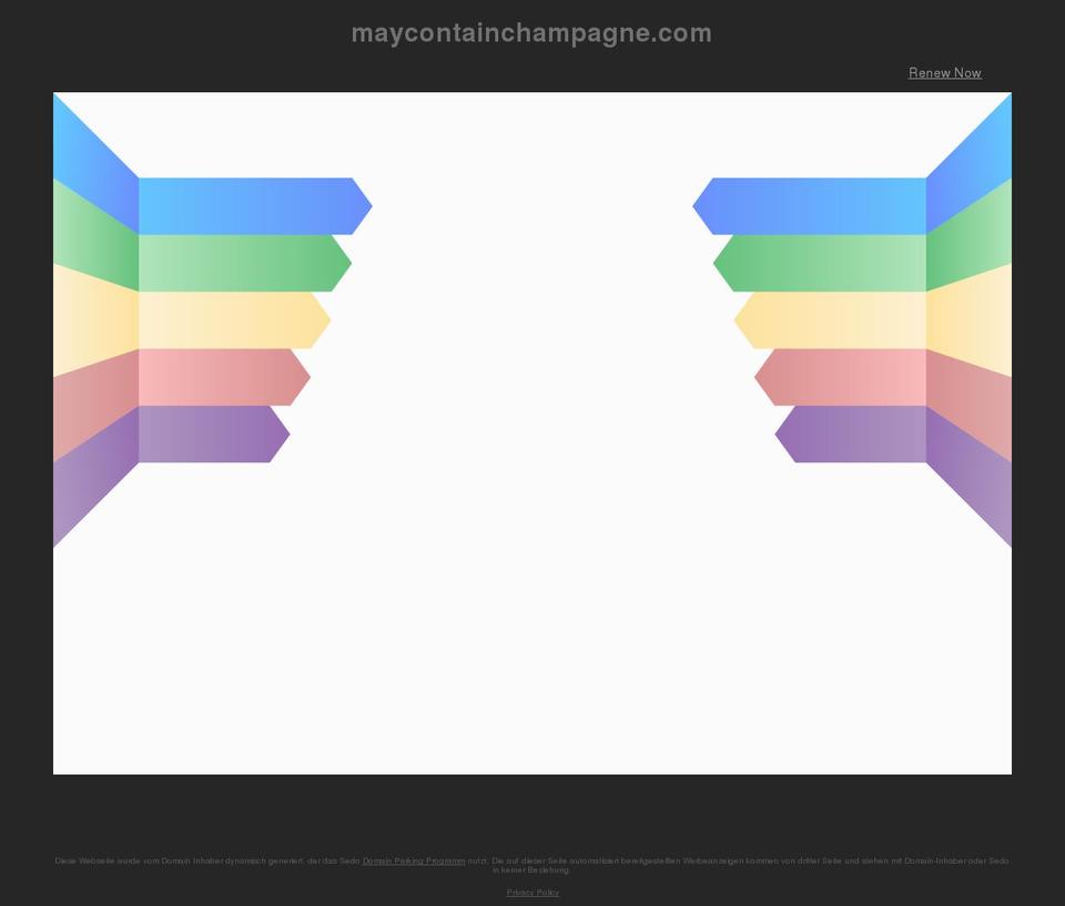 maycontainchampagne.com — Shopify storefront screenshot