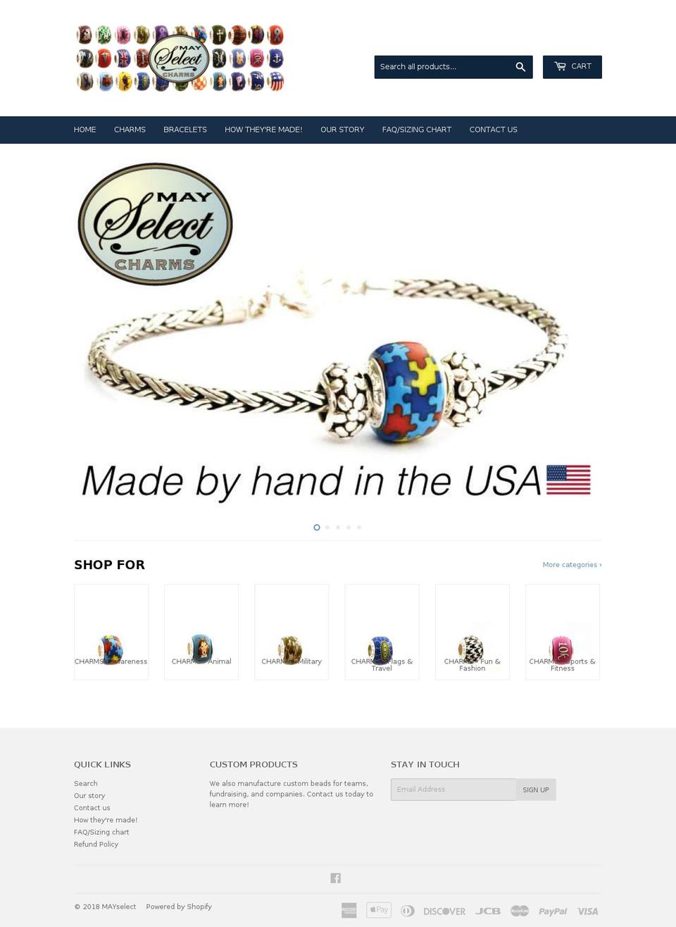 maycreations.com — Shopify storefront screenshot