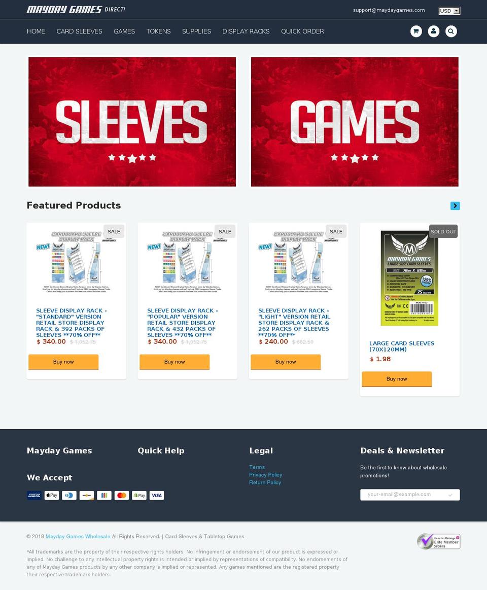 maydaydirect.com — Shopify storefront screenshot