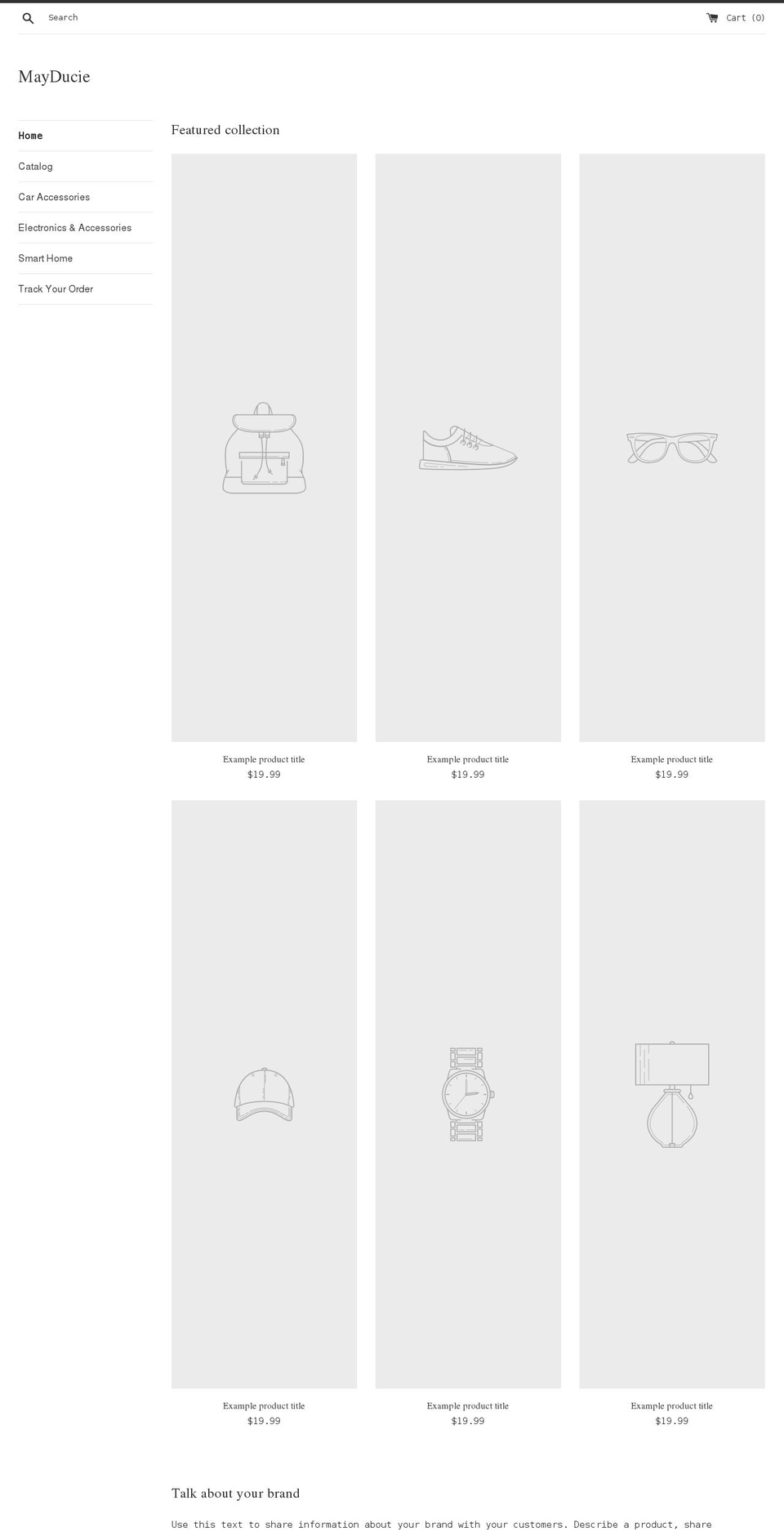 mayducie.com shopify website screenshot