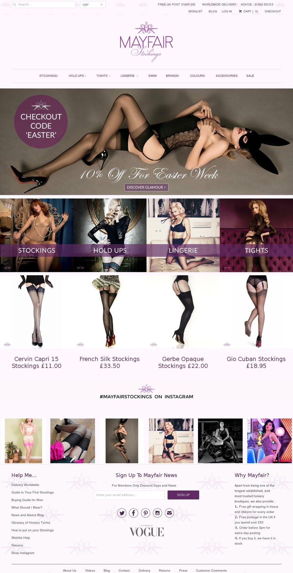 mayfairlegs.com shopify website screenshot