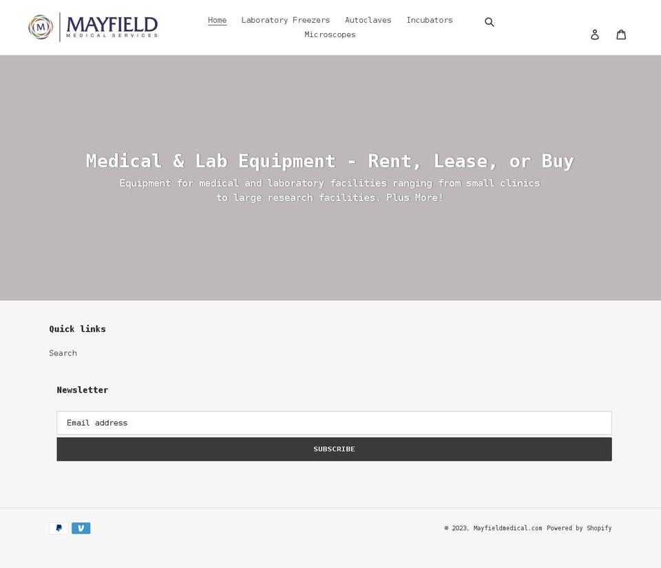 mayfieldmedical-com.myshopify.com shopify website screenshot