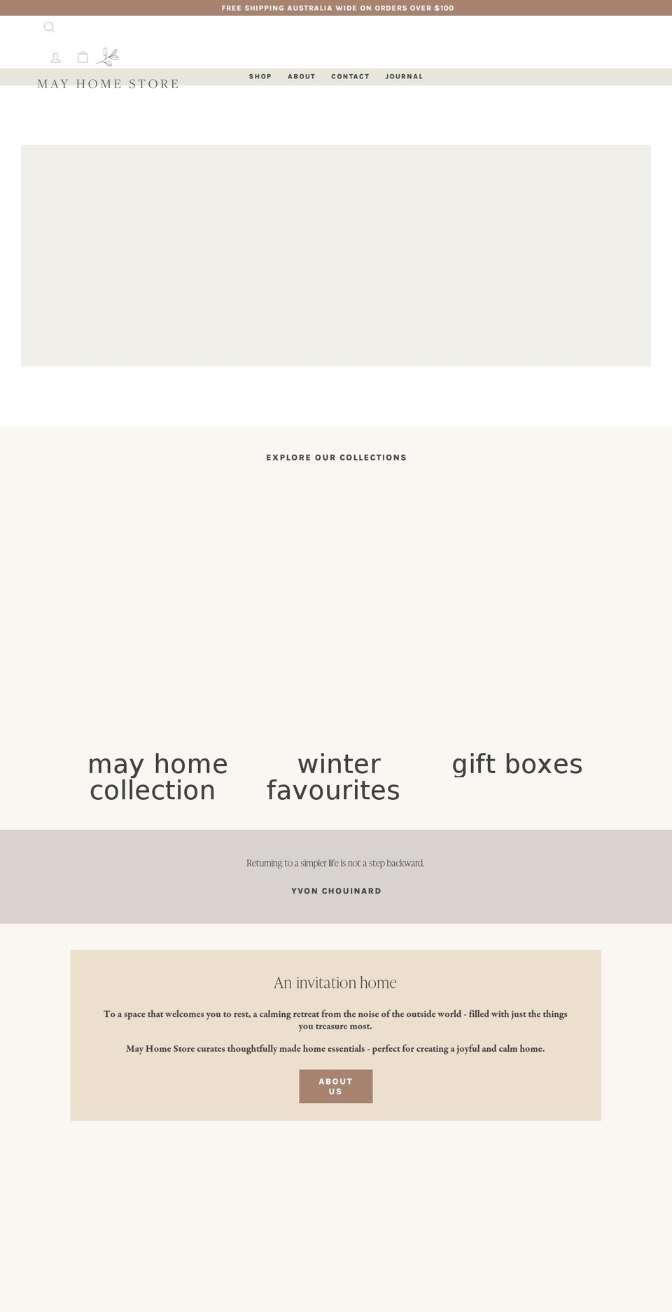 mayhomestore.com shopify website screenshot