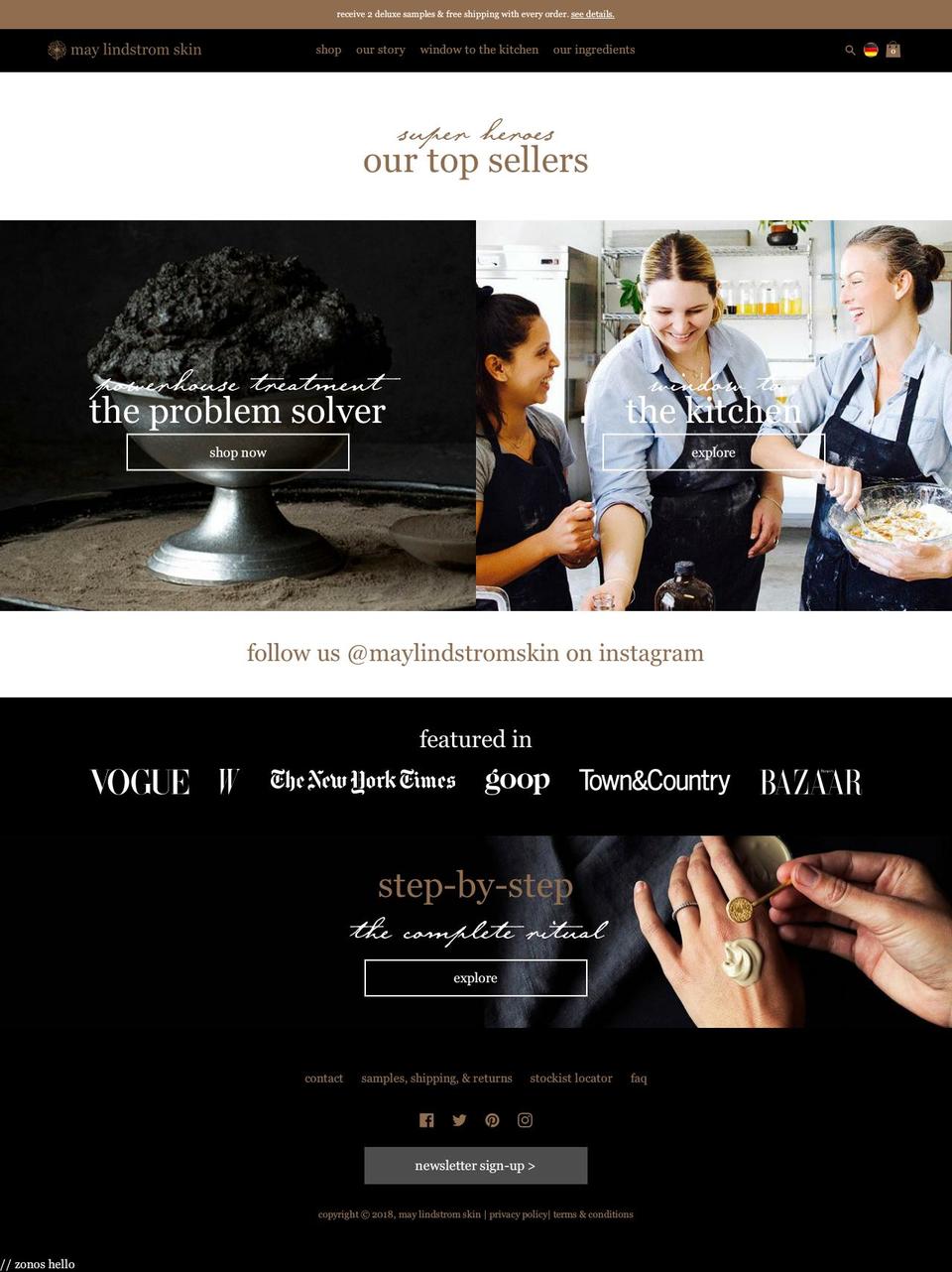 maylindstorm.com — Shopify storefront screenshot