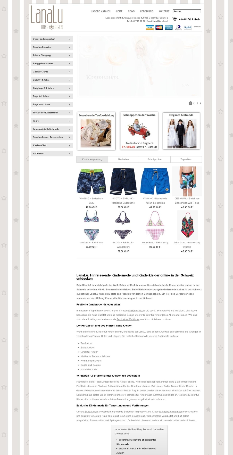 mayoral.ch shopify website screenshot