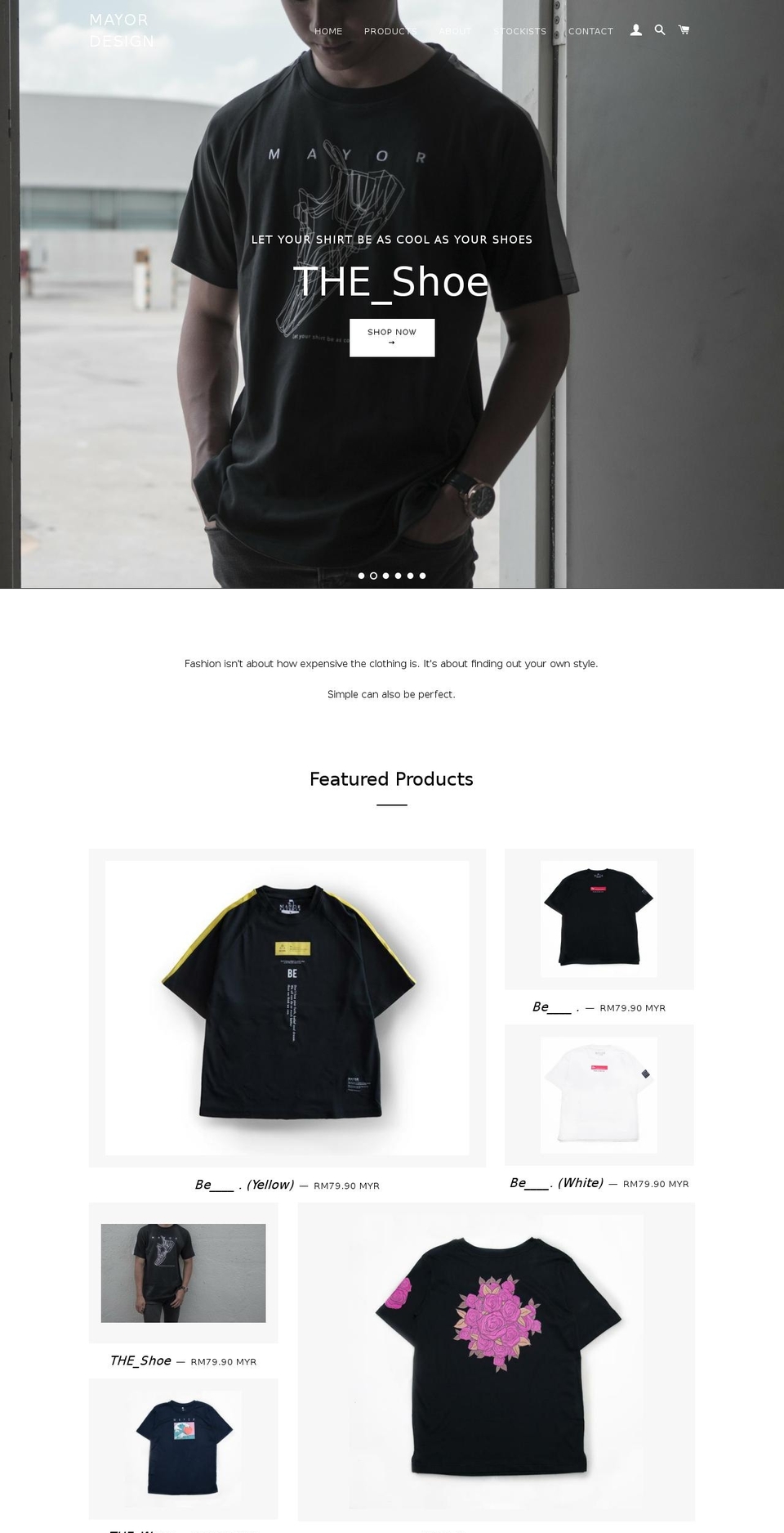 mayorapparel.com shopify website screenshot