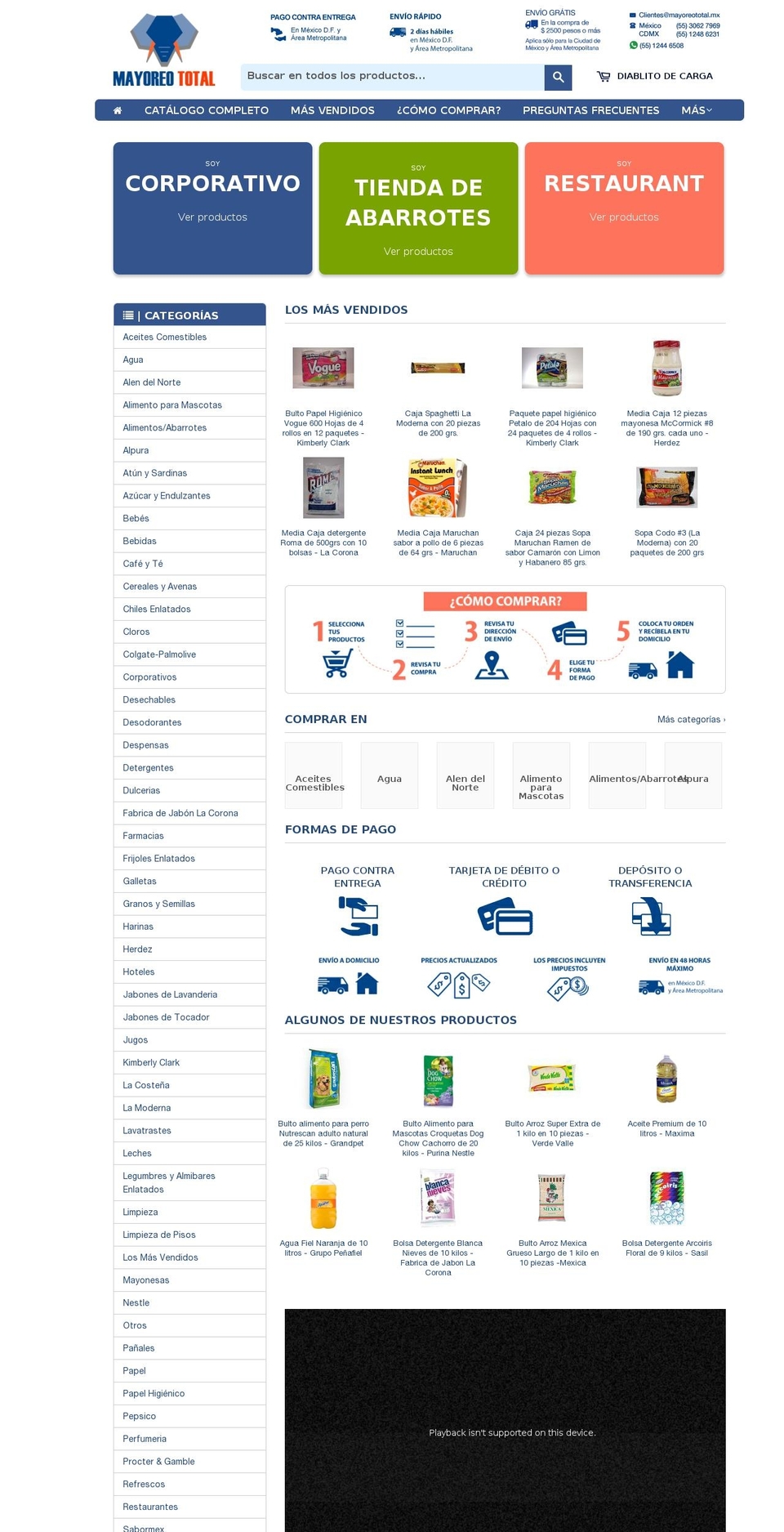 mayoreototal.com shopify website screenshot